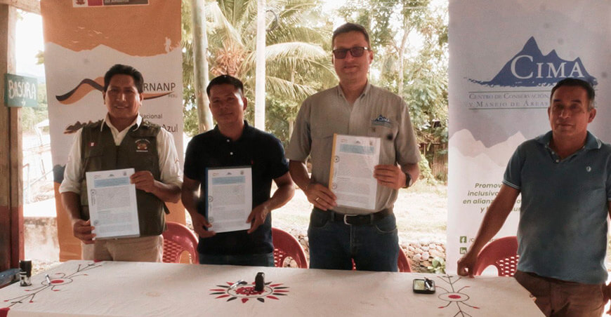 Centro poblado Aguano Muyuna suscribe Acuerdo de Conservación con la gestión del Parque Nacional Cordillera Azul San Martín Perú