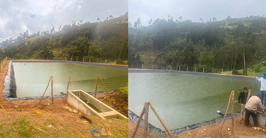 Ponen en funcionamiento reservorio en beneficio de 80 familias agricultoras de Singo Piura Perú