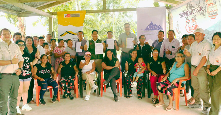 Centro poblado Aguano Muyuna suscribe Acuerdo de Conservación con la gestión del Parque Nacional Cordillera Azul San Martín Perú