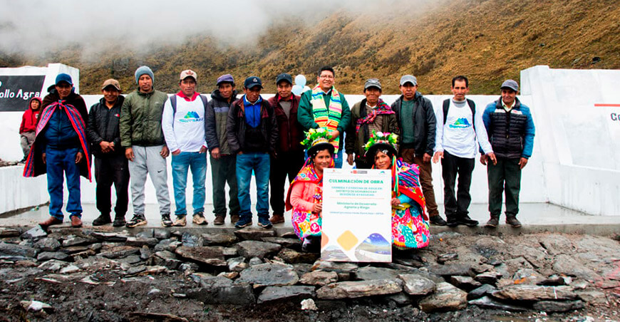 Fondo Sierra Azul fortalece la seguridad hídrica con la culminación y entrega de diques para qochas en Ayacucho