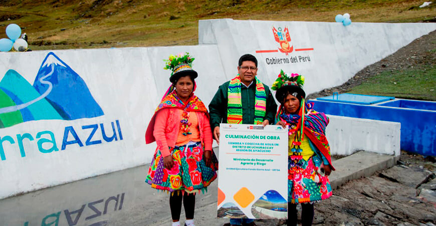 Fondo Sierra Azul fortalece la seguridad hídrica con la culminación y entrega de diques para qochas en Ayacucho