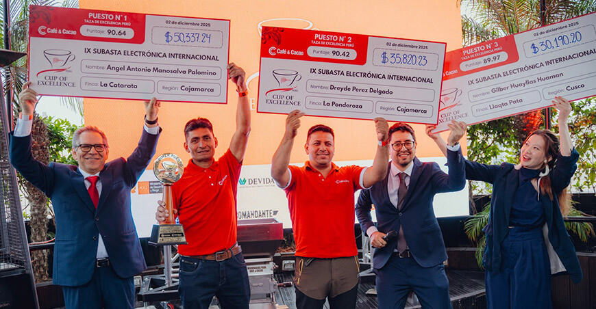 Café peruano alcanzó cifra récord con más de $490 000 en subasta internacional Taza de Excelencia Perú