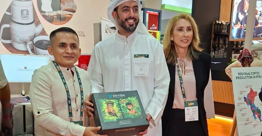 Cinco cafés del desarrollo alternativo del Perú destacaron en World of Coffee Dubái 2026