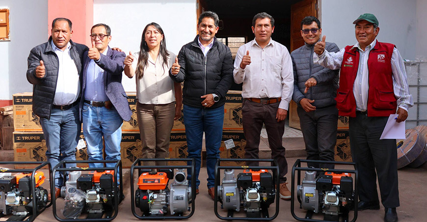 Entregaron motobombas en Paruro para enfrentar el déficit hídrico Cusco