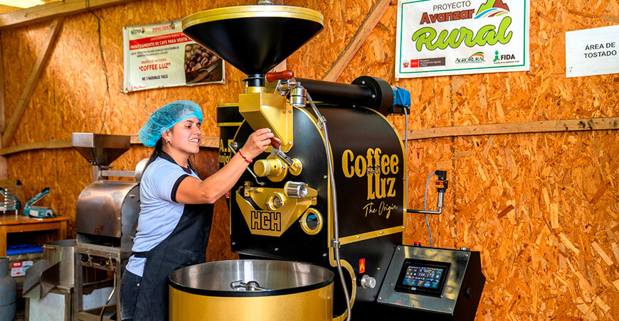 Proyecto Avanzar Rural tostadora de café