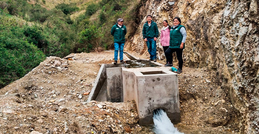 Reinician proyecto de riego Chicmo en Andahuaylas Apurímac Perú
