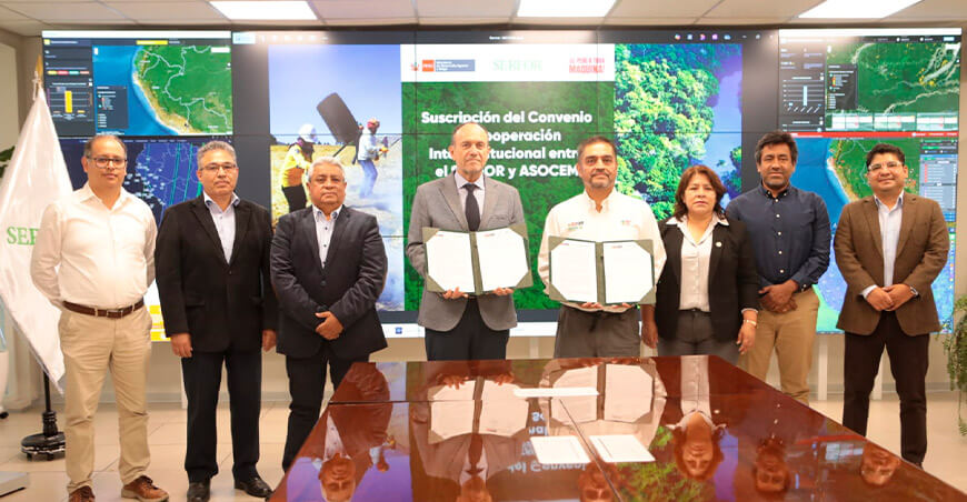 Serfor y Asocem suscriben convenio para prevenir incendios forestales y reducir emisiones de CO₂