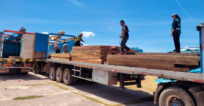 Serfor decomisó más de 85 000 pies tablares de madera sin acreditación legal Puno Perú