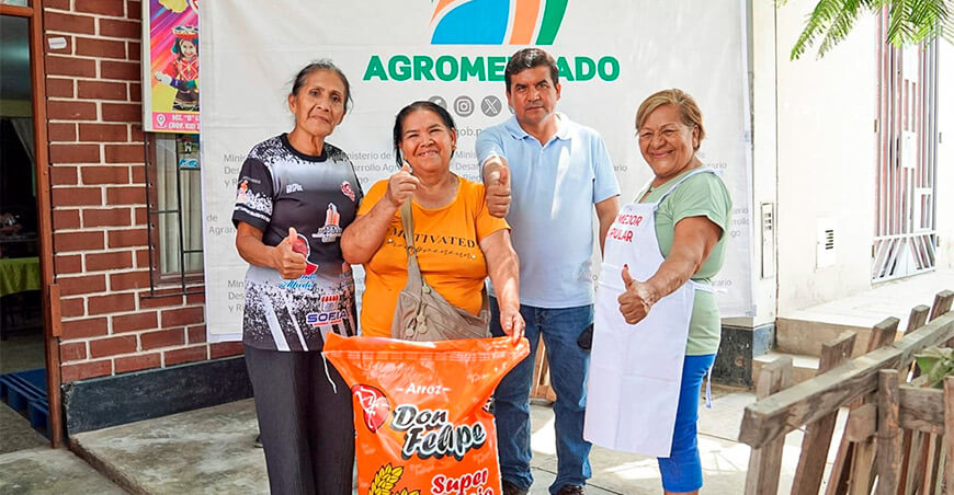 Pequeños productores de San Martín comercializan arroz directamente a comedores populares de Lima