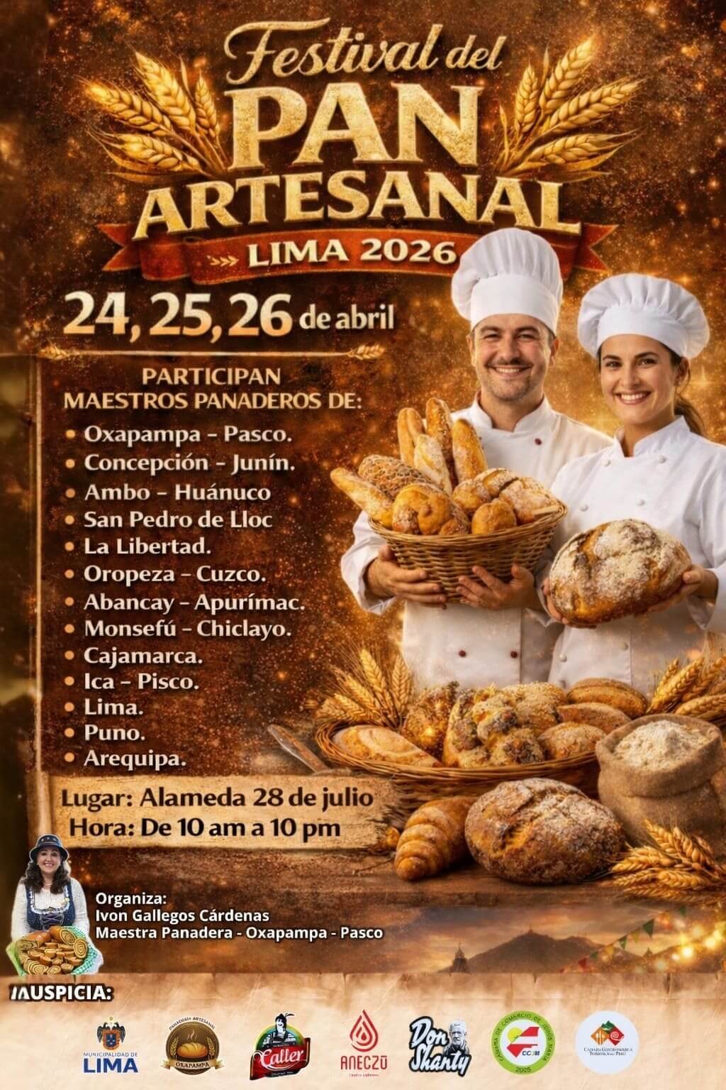 Lima será sede del I Festival del Pan Artesanal del Perú