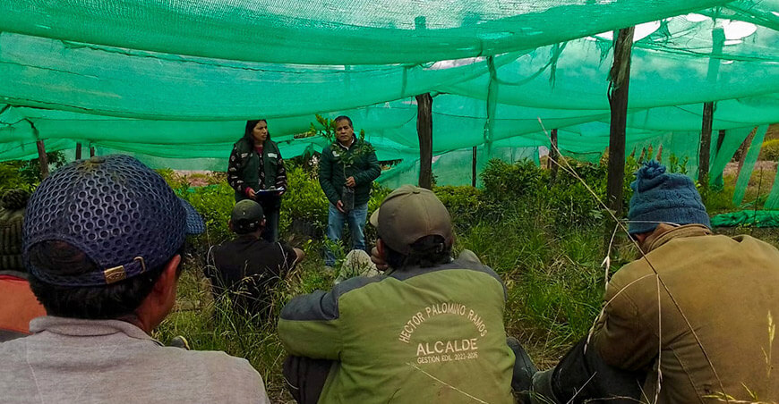 Apuestan por la diversificación frutícola y la seguridad hídrica en Colcabamba Huancavelica Perú