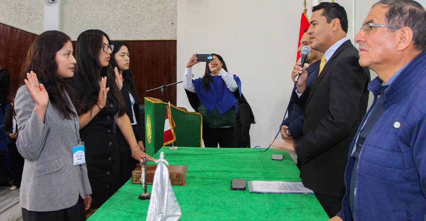 ANA juramentó a nuevos integrantes de la Red Agua Joven de la cuenca Mantaro Junín Perú