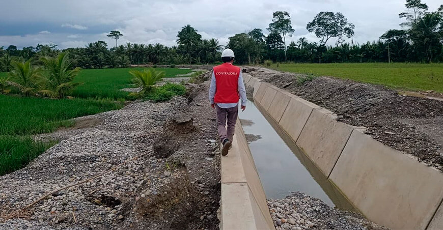 Contraloría advierte deterioro y riesgo de sobrecostos en obra de riego en Moyobamba San Martín Perú