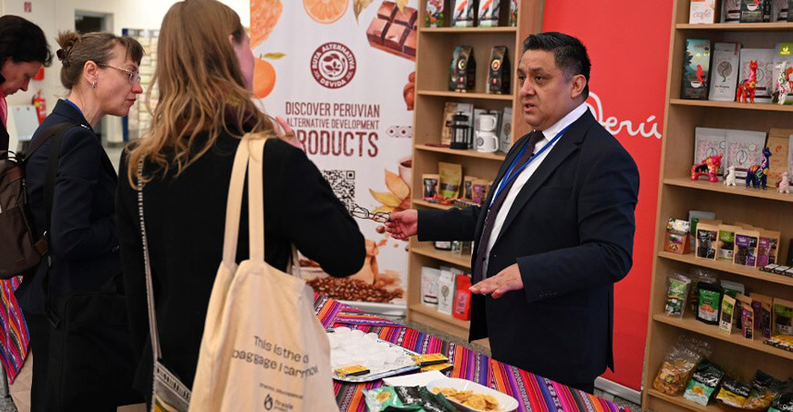 Devida presenta productos del desarrollo alternativo en la Comisión de Estupefacientes de la ONU en Austria