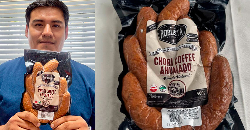 En la Selva Central se produce el primer chorizo con café