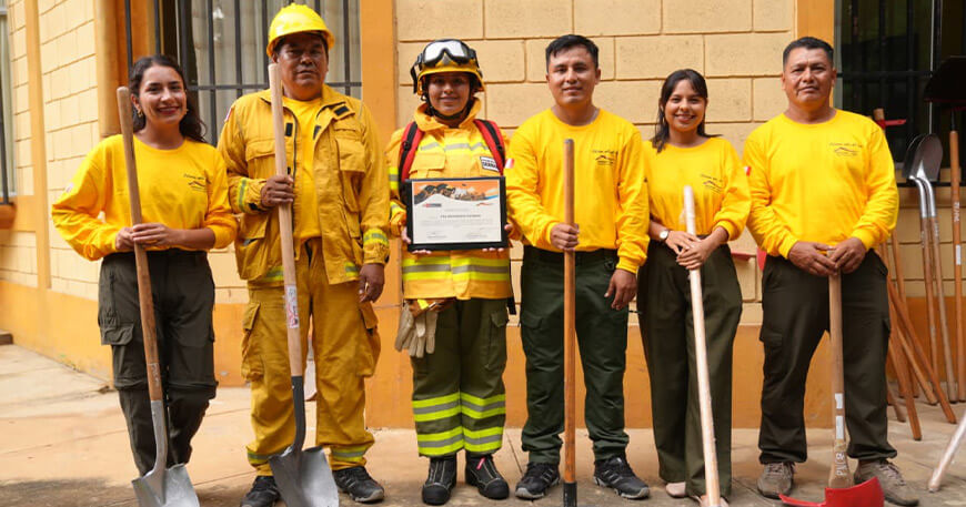 Minam fortalece la primera línea contra incendios forestales en San Martín