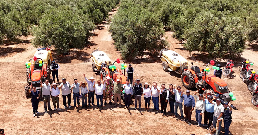 Proyecto Olivo 2026 incorpora tractores, pulverizadoras y chipeadoras con inversión superior a S/ 2.5 millones para fortalecer la competitividad agrícola Tacna Perú