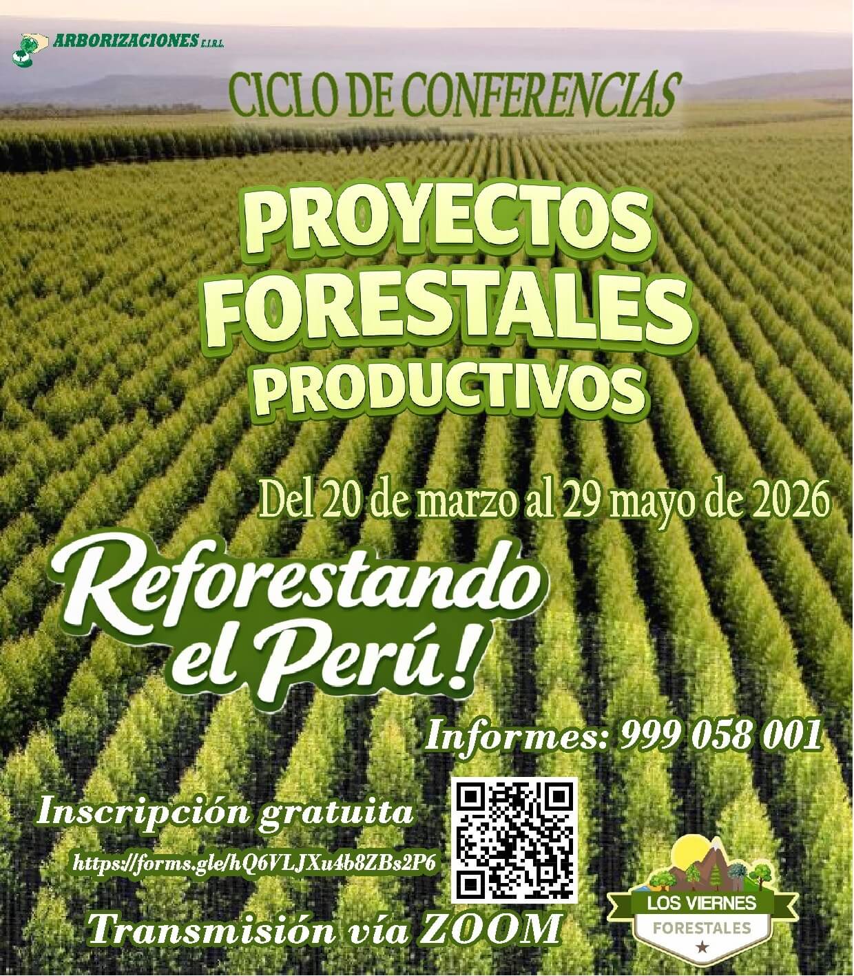 Prepárate para el ciclo de conferencias sobre proyectos forestales productivos en Perú