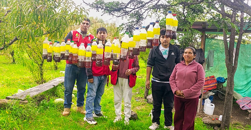 Fortalecen control de la mosca de la fruta en 30 comunidades de La Mar Ayacucho Perú 