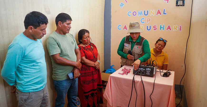 Devida fortalece la comunicación rural en 65 localidades del Vraem con bocinas comunales