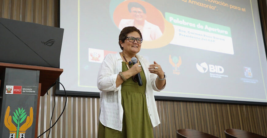 doctora Carmen Rosa García Dávila, jefa del Instituto de Investigaciones de la Amazonía Peruana IIAP Perú