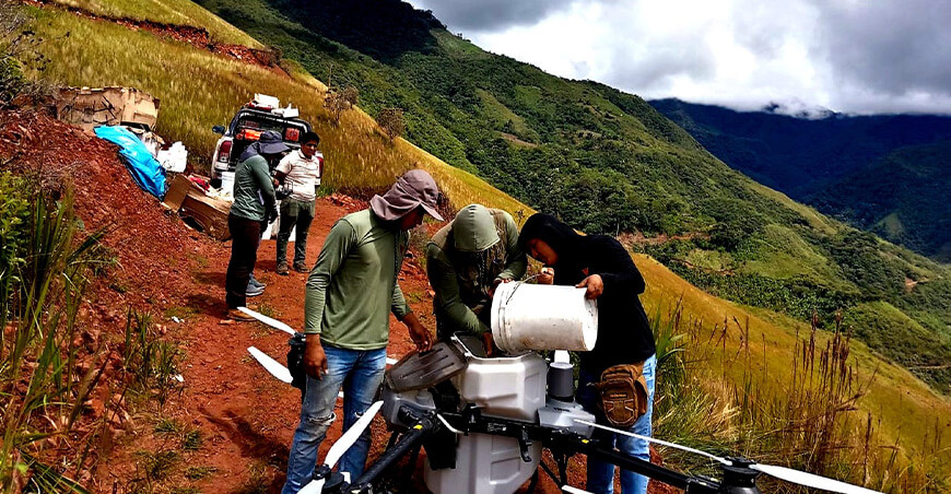 IIAP restaurará con drones 500 hectáreas afectadas por incendios en Chinchao Huánuco Perú