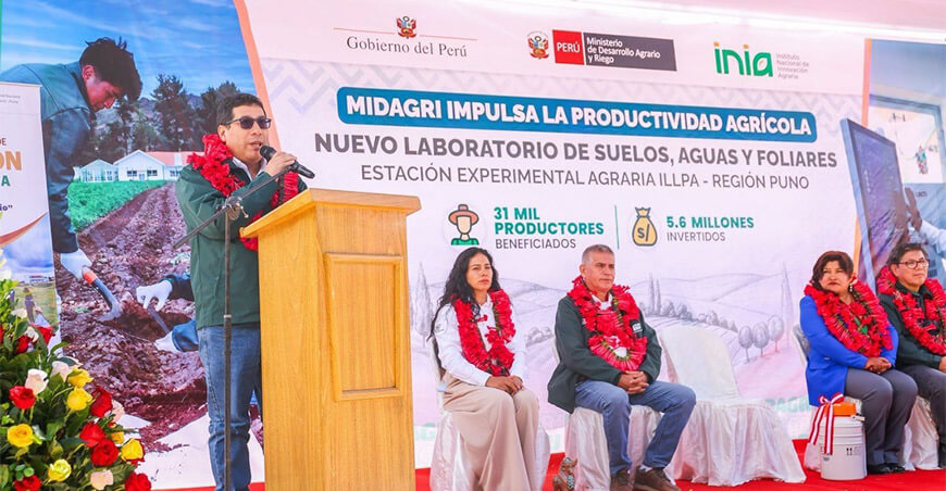 Midagri inauguró laboratorio de suelos del INIA