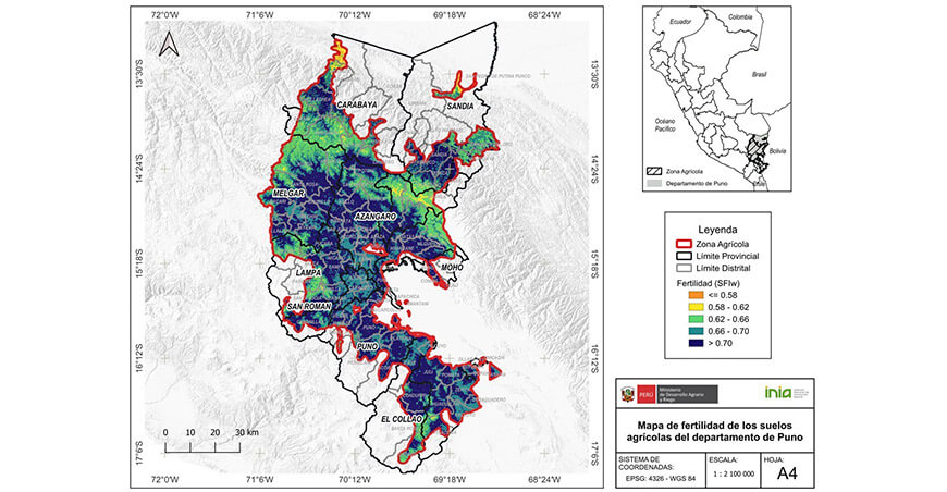 INIA entrega primer mapa de fertilidad de suelos agrarios para Puno Perú