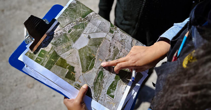 de trabajo en campo para la verificación de linderos titulación rural en Candarave Tacna Perú