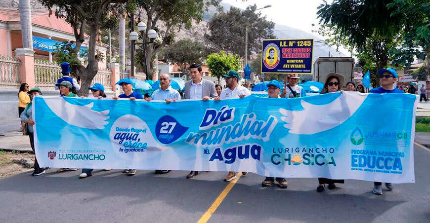 Junta de Usuarios Rímac cerró marzo con masiva jornada por el Día Mundial del Agua