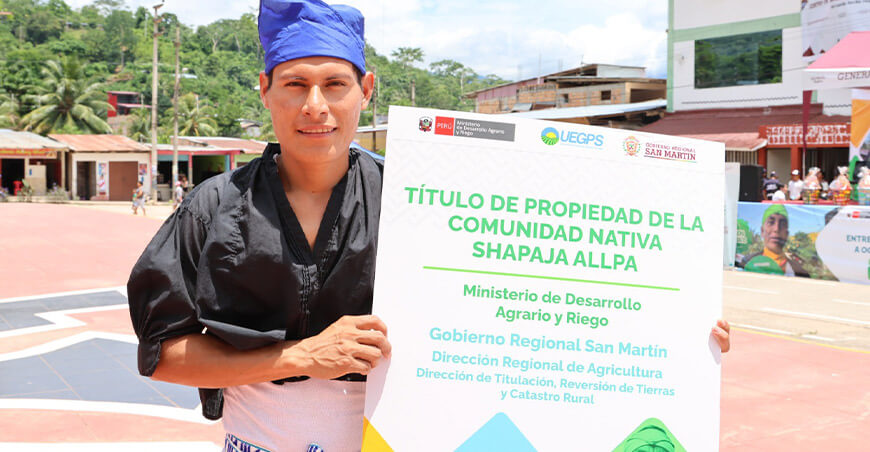 Aseguran territorio de la comunidad nativa Kichwa Anak Pillwana con inscripción de título de propiedad San Martín Perú