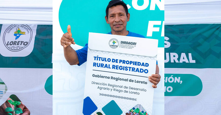 Entregaron títulos de propiedad rural para fortalecer la seguridad jurídica en San Juan e Indiana Loreto Perú
