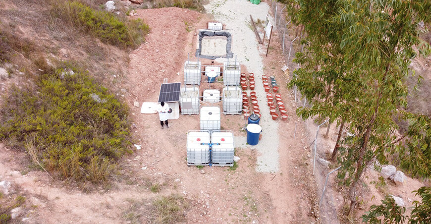Diego Suero Sánchez, investigador UNALM, desarrolla sistema de humedal híbrido para tratar lixiviados del relleno sanitario de Urubamba, Cusco Perú