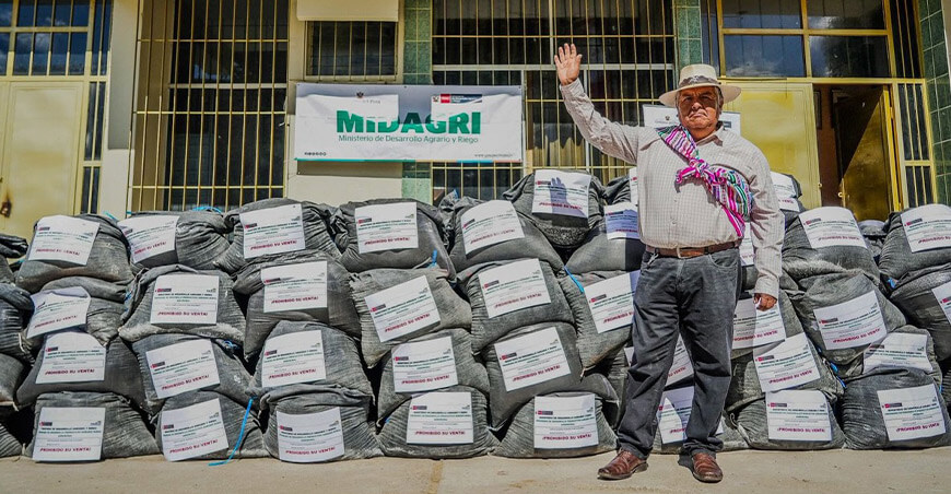 Entregaron 17 toneladas de fertilizante en beneficio de 315 productores de Huamalí Junín Perú