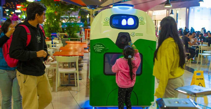 Modelos de negocio que transforman residuos en nuevas materias primas Googlenn Recycling: Reciclar para obtener internet gratis IRBin: Un robot social que educa y recicla Produce Perú