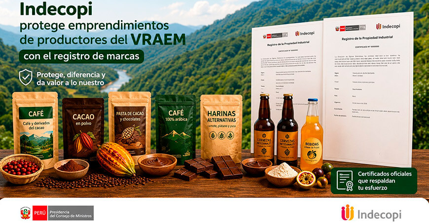 Cinco emprendimientos del Vraem protegen sus negocios con el registro de nuevas marcas Indecopi Perú