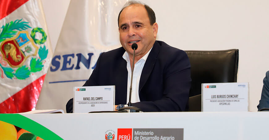 vicepresidente de la Asociación de Exportadores (ADEX), Rafael del Campo Quintana