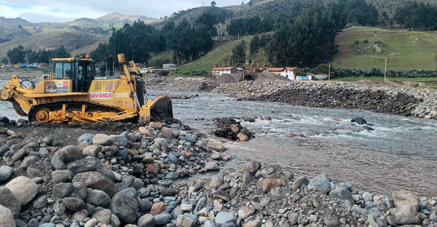Ministerio de Vivienda realizó 23 intervenciones preventivas ante posibles inundaciones en Áncash Perú