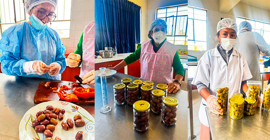 Capacitan en elaboración de aceitunas con valor agregado en Bella Unión Arequipa Perú