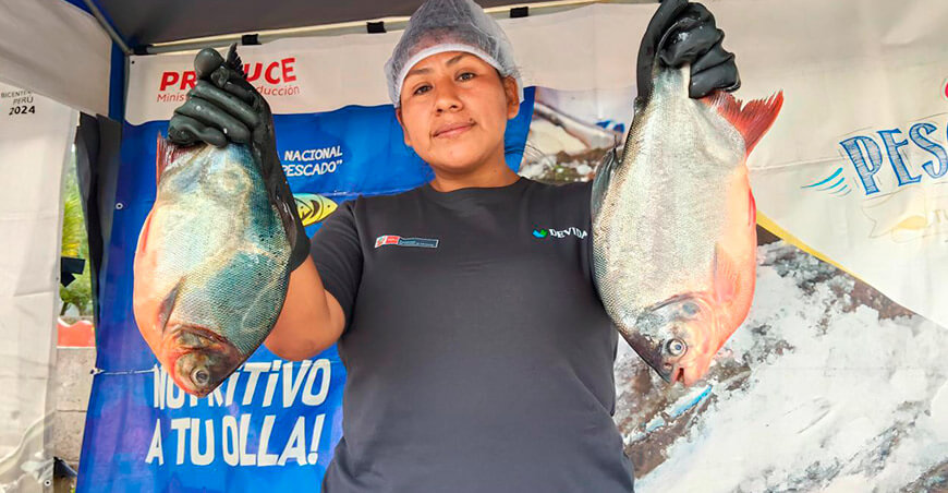 Piscicultora Carmen Ayala lleva el paco del Vraem a mercados nacionales Devida Perú