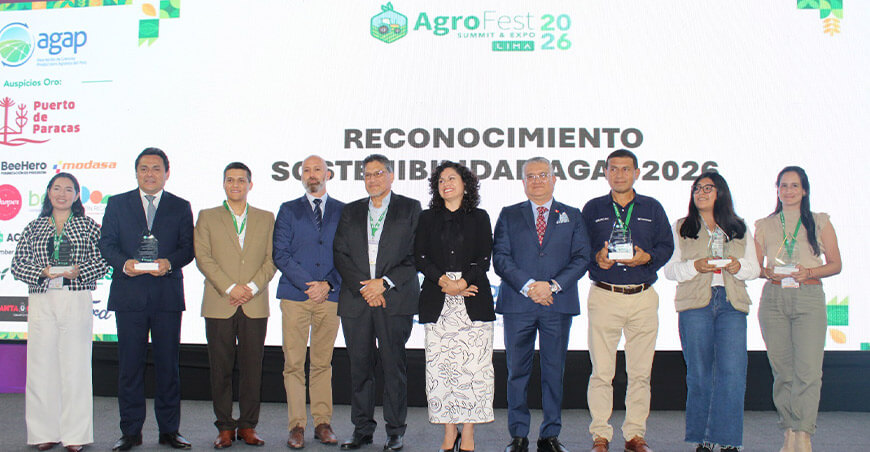 Nueve empresas reciben el Reconocimiento Sostenibilidad AGAP 2026 Agrofest Perú