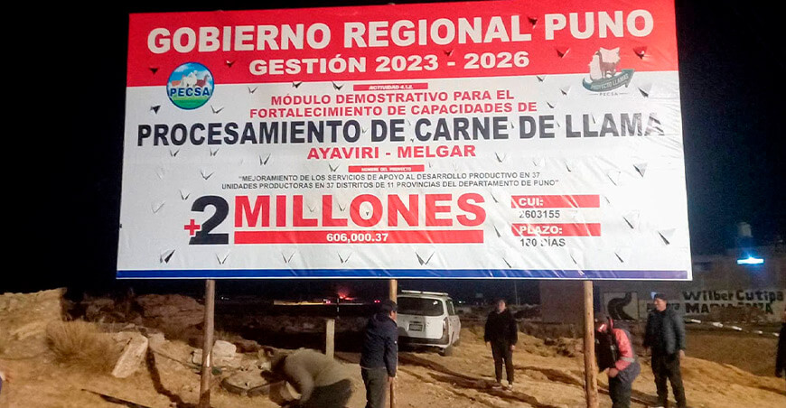 Inician construcción de plantas de procesamiento de carne de llama en Puno Perú