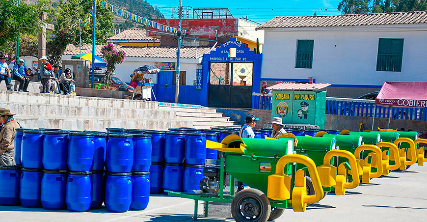 Proyecto Agrobiodiversidad entrega equipos a 316 productores conservacionistas de Paruro Cusco Perú