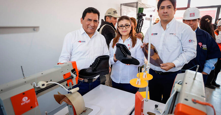 Presentan moderna infraestructura para potenciar a las MYPE de cuero y calzado de Junín ITP Produce Perú
