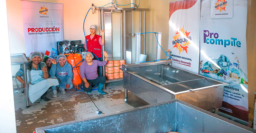 Procompite moderniza la producción de quesos en Polobaya Arequipa Perú