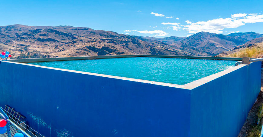 Obra de riego Pampapuquio Huancavelica Perú