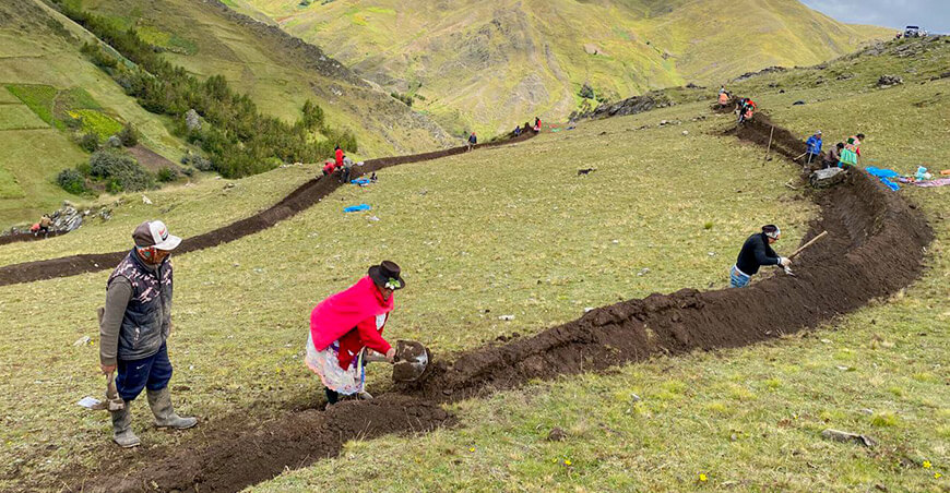 recuperación suelos agrarios degradados con andes Perú Agro Rural 