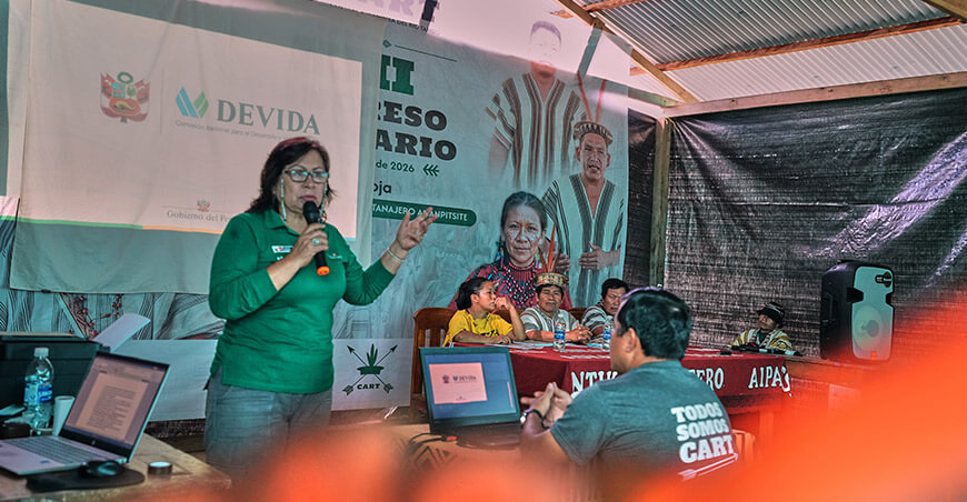 Devida presenta avances que benefician a 595 familias asháninkas durante Congreso Ordinario de la Central Asháninka del Río Tambo Junín Perú