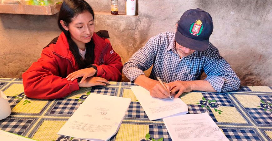 Familia de Santa Teresa protegerá más de 300 hectáreas Conservación en el Área de Conservación Regional (ACR) Choquequirao Cusco Perú