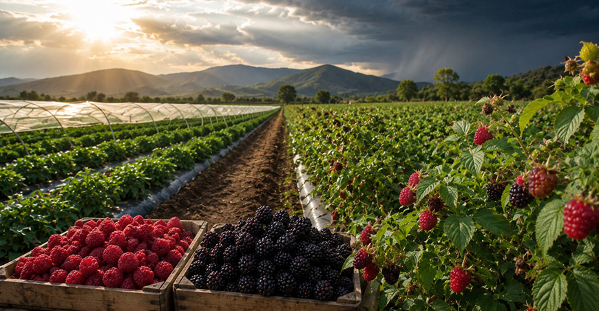 producción de cultivo de berries Perú